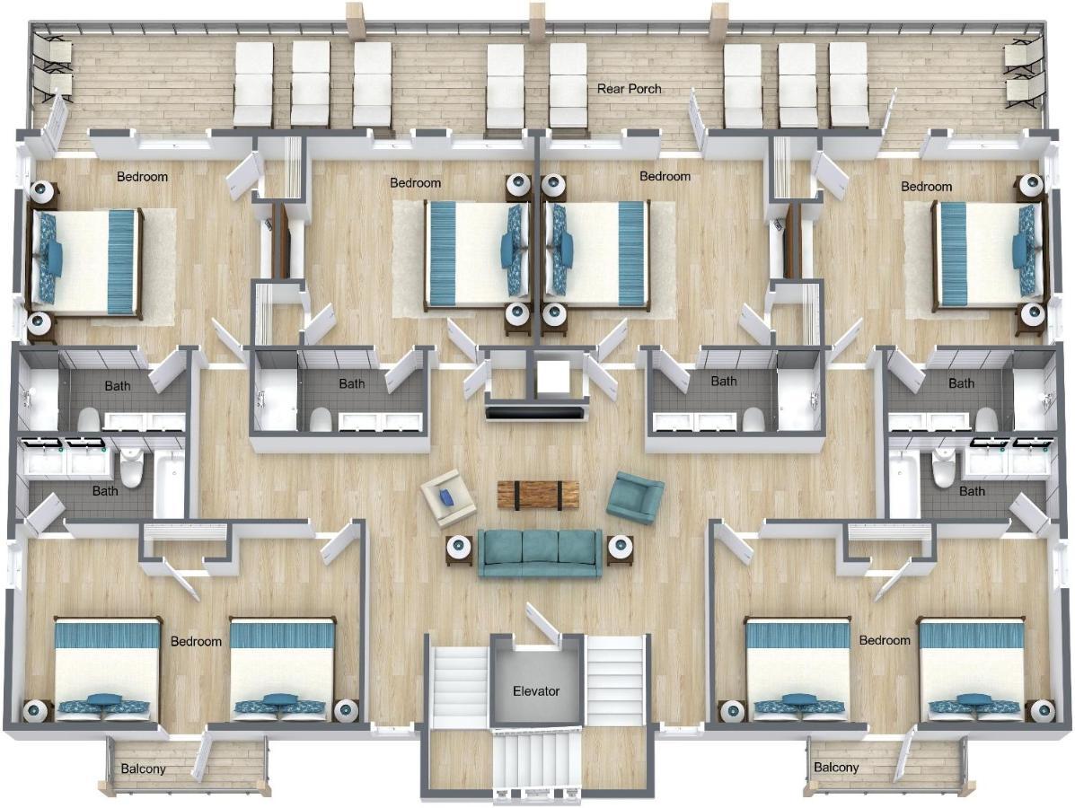 The Pearl Gulf Front W-Prvt Heated Pool, 12 Bdrm -12,5Bath Alvacationrentals 海湾海岸 外观 照片